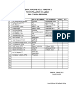 Jadwal Supervisi Kelas Semester 1