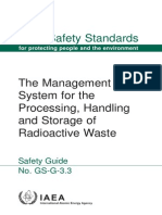 GS-G-3.3 - Management Systems For Waste