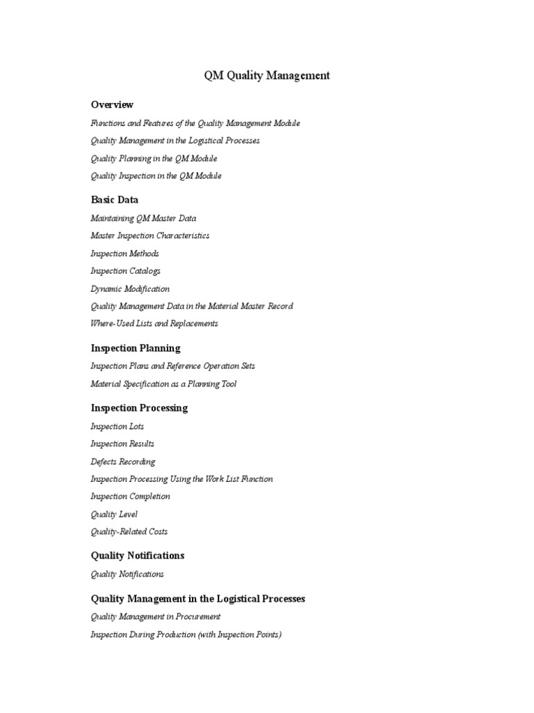 QM | PDF | Business
