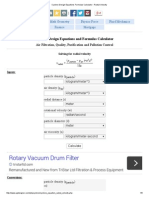 Cyclone Design Equations Formulas Calculator - Radial Velocity