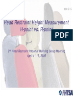 Head Restraint Height Measurement H-Point vs. R-Point