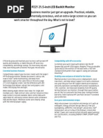 HP ProDisplay P221 Datasheet