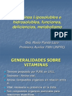 Clase 1 Vitaminas Liposolubles e Hidrosolubles, Funciones, Deficiencias