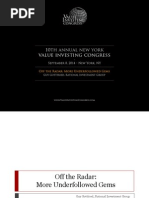 Off the Radar More Underfollowed Gems GutGottfried ValueInvestingCongress 9-8-14 (2)