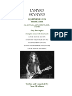 Lynyrd Skynyrd - Gary Rossington Equipment History