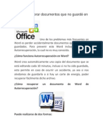 Puedo Recuperar Documentos Que No Guardé en Word