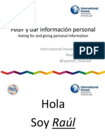 Asking For and Giving Personal Information in Spanish