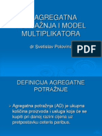 Agregatna Potraznja I Model Multiplikatora