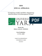 EBM Critical Appraisal: "Comparison of QCT and DXA: Osteoporosis