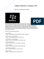Kode Rahasia Handphone Blackberry