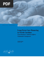 Download Long-Term Care Financing in North Carolina Good Intentions Ambitious Efforts Unintended Consequences  by John Locke Foundation SN23992329 doc pdf