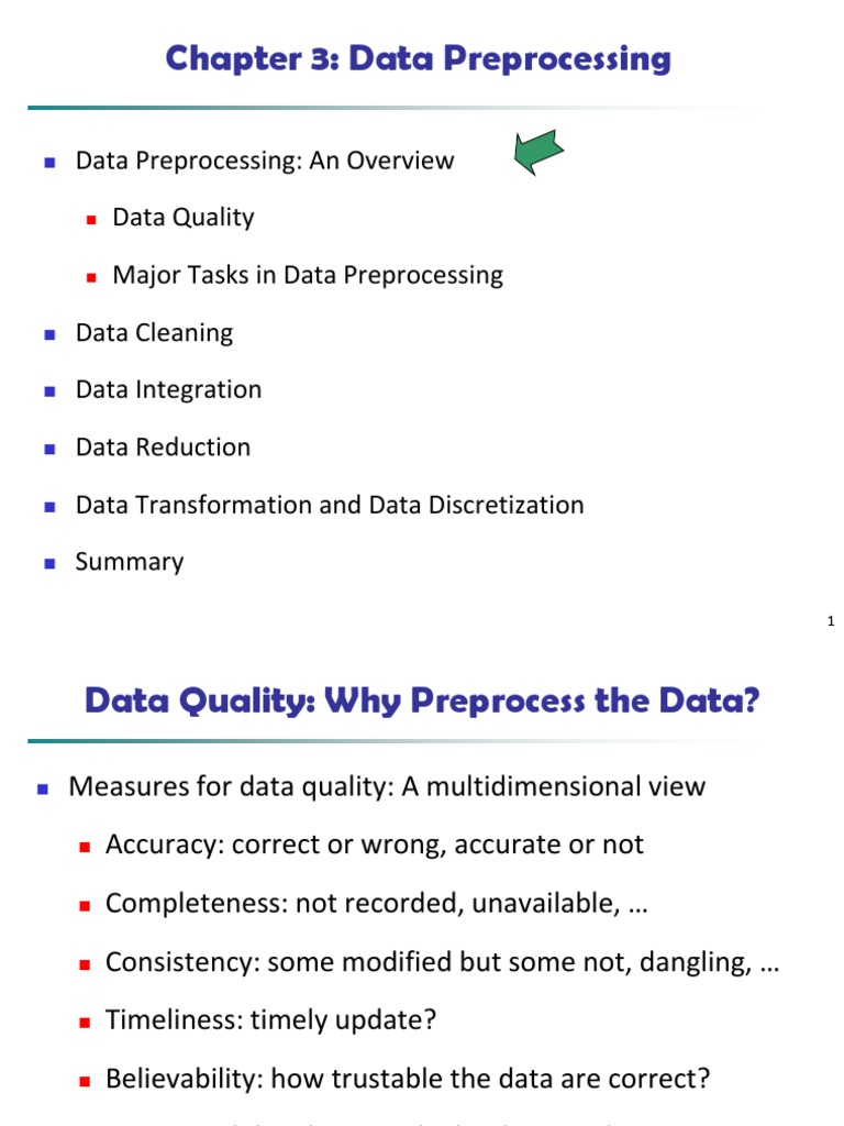 Chapter 3: Data Preprocessing | PDF | Principal Component Analysis ...