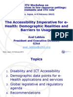 The Accessibility Imperative For E-Health: Demographic Realities and Barriers To Usage