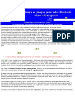 Construya Su Propio Generador Ilimitado Electricidad Gratis