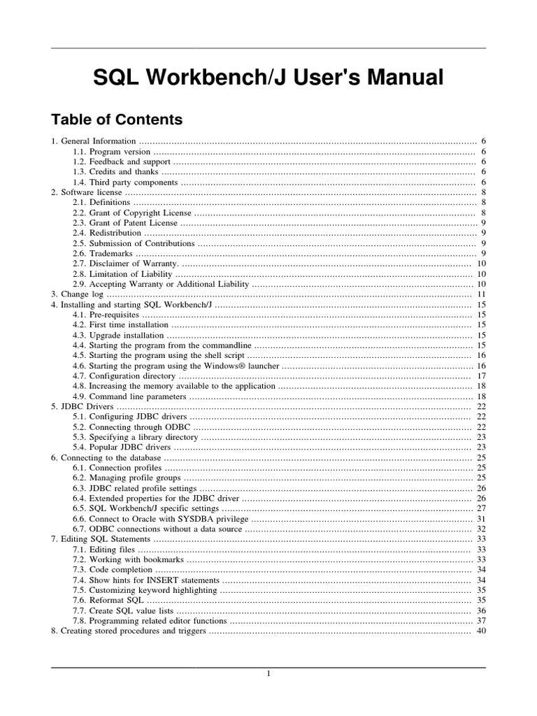 SQLWorkbench Manual | PDF | Sql | Databases