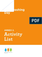 Global Handwashing Day Activity List