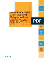 Preliminary Report - Crash Involving Malaysia Airlines Boeing 777-200 Flight MH17