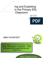 Exploring and Exploiting Poetry in The Primary Esl Classroom
