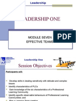 Leadership One: Module Seven Effective Teams