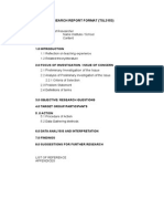 Action Research Report Format