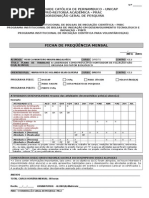 Modelo de Ficha de Frequencia Pibic Rebeca Monteiro