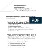 EXERCICIOS DE FIXACAO Sucessao Legitima PDF