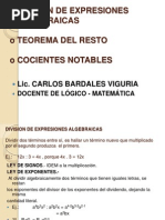 O Division de Expresiones Algebraicas