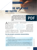 Uso dos porquês e pronomes demonstrativos na sintaxe aplicada ao texto