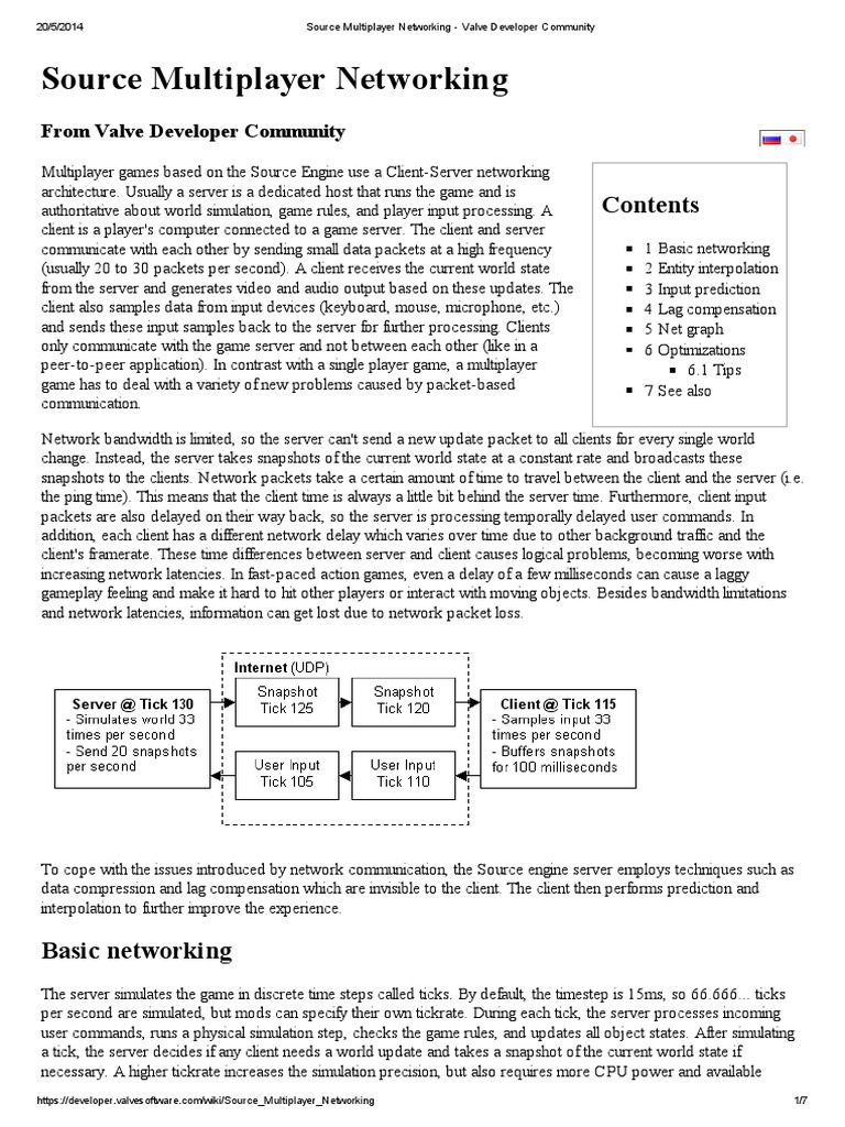 Source Engine Multiplayer Networking Guide | PDF | Lag | Computer Network