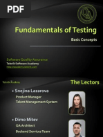 Fundamentals of Testing 2014