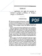 Sur Une Application de Règles de Maximis Er Minimis à Quelques Problèmes de Statìque, Relatifs à l'Architecture - C.a. Coulomb