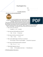 Final English Test.: Nasreddin and The Pot 1.read The Text and Do The Following Tasks