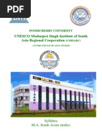 M.a. South Asian Studies111011