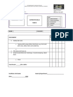 Assessment Form Copmuter Skills Term 3 1 2 3 4 A: Follow Lab Rules