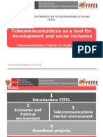 FITEL Telecom Projects For Regions of Peru
