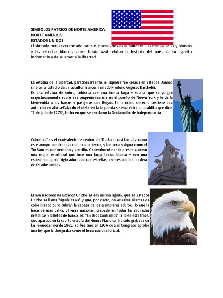 Simbolos Patrios de America | PDF | Naturaleza, image size:768x1024