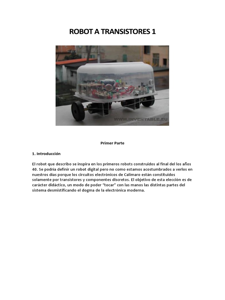 Robot A Transistores 1 | PDF | Transistor | Robot