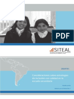 Consideraciones Sobre Estrategias de Inclusión Con Calidad en La Escuela Secundaria (SITEAL)