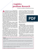 Optimizing Logistics Through Operations Research