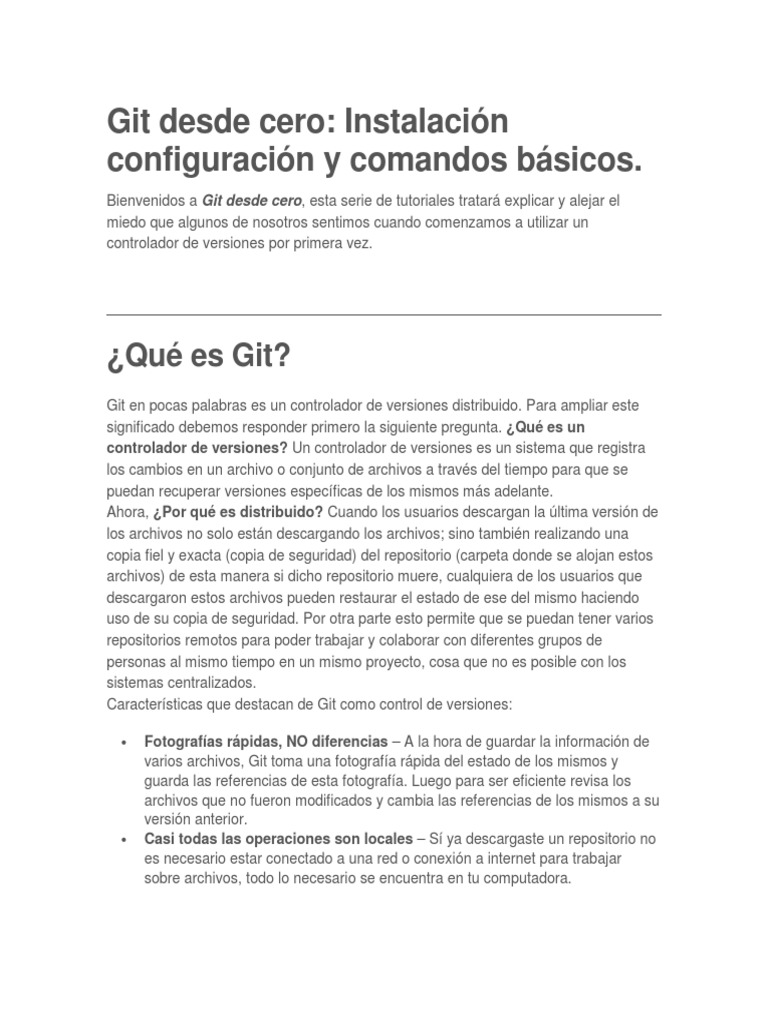 Git y GitHub: Instalación y Configuración | PDF | Distribución de Linux ...