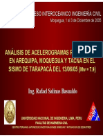 Analisis de Acelerogramas en Arequipa
