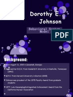 Dorothy E. Johnson: Behavioral System Model