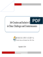 Job Creation and Inclusive Growth in China