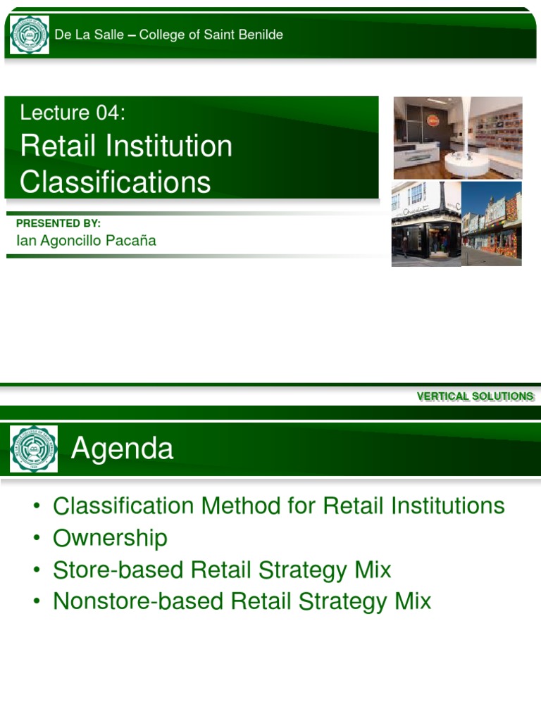 Retail Institution Classification Methods | PDF | Franchising | Retail