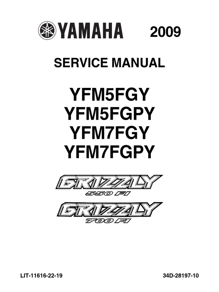 Yamaha Grizzly 550 & 700 Service Manual.pdf | Fuel Injection | Automatic  Transmission