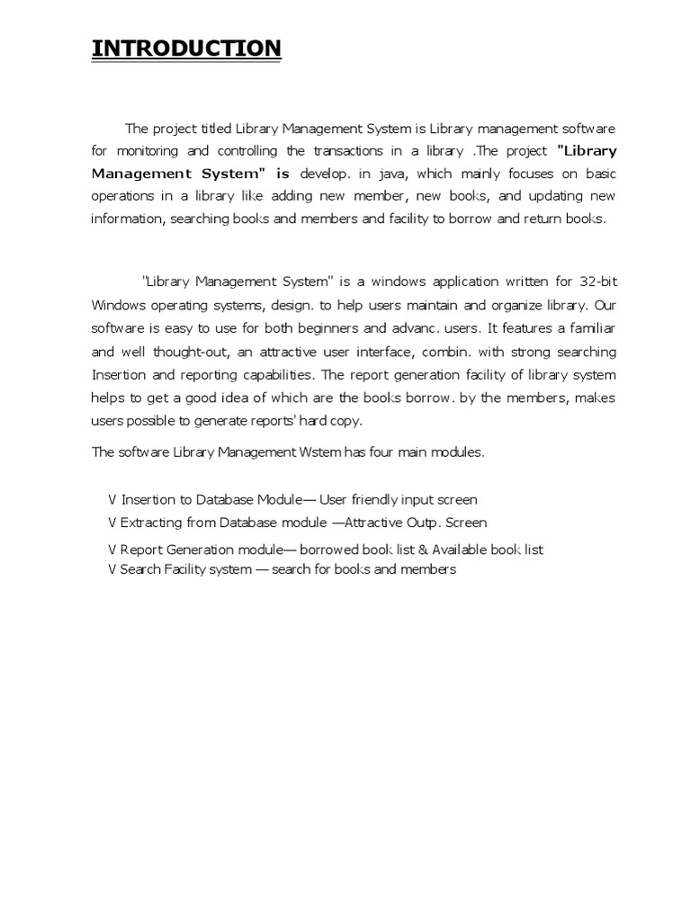 Library Management System Overview | PDF