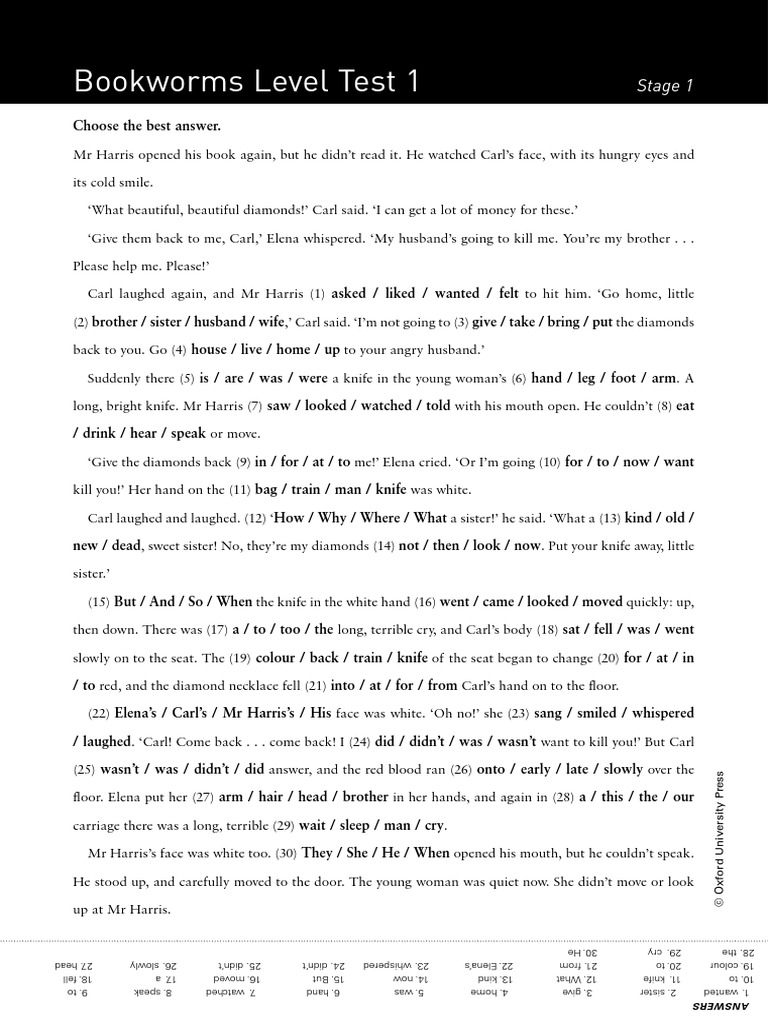 Stage 1 Test 1 | PDF