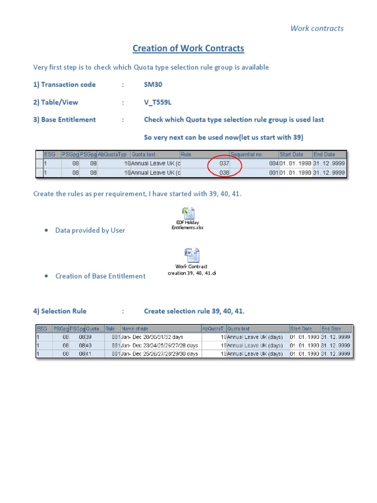 Work Contract Setup Guide | PDF | Finance & Money Management | Computers