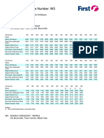 Timetables For Service Number: W3