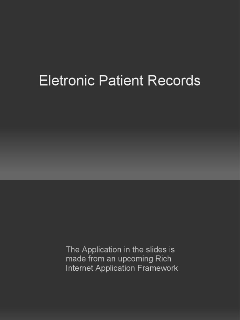 Lightweight Electronic Patient Records App | PDF | Business ...
